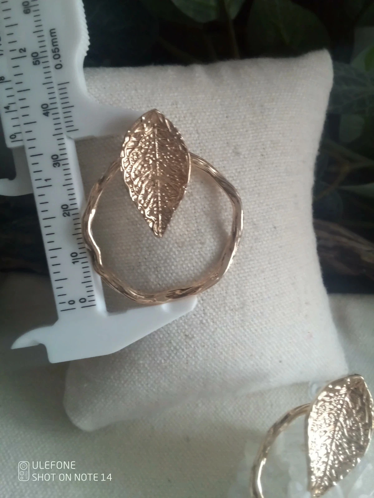 Boucles d'oreilles bohèmes nature feuilles dorées – photo 2